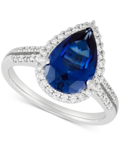 Grown With Love Lab Grown Emerald & Lab Grown Diamond Pear Halo Ring в 14k Gold кольцо с изумрудом и бриллиантом
