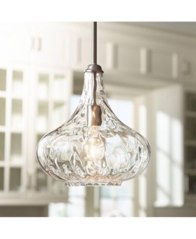 Подвесной светильник 360 Lighting Cora Modern Clear Textured Glass Mini Pendant Light