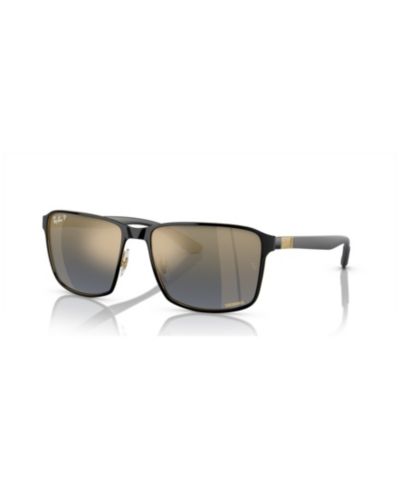 Ray-Ban Унисекс поляризационные солнцезащитные очки, Mirror Gradient Polar RB3721CH