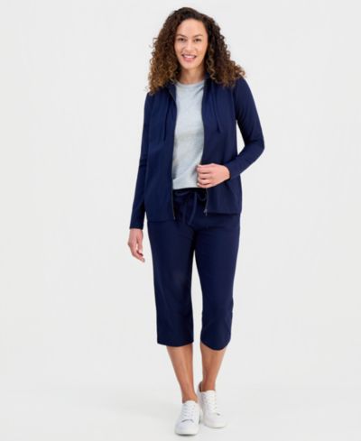 Style & Co Petite худи на молнии с длинным рукавом, Petite
