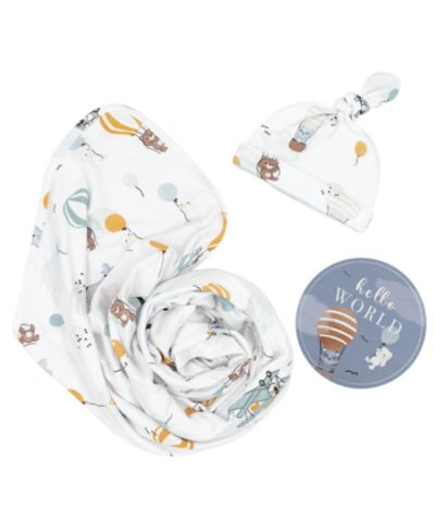 Детский подарочный набор Living Textiles Baby Boys Hello World, 3 Piece