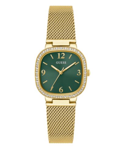 Часы GUESS Women's Analog Gold-Tone Stainless Steel and Mesh 32mm