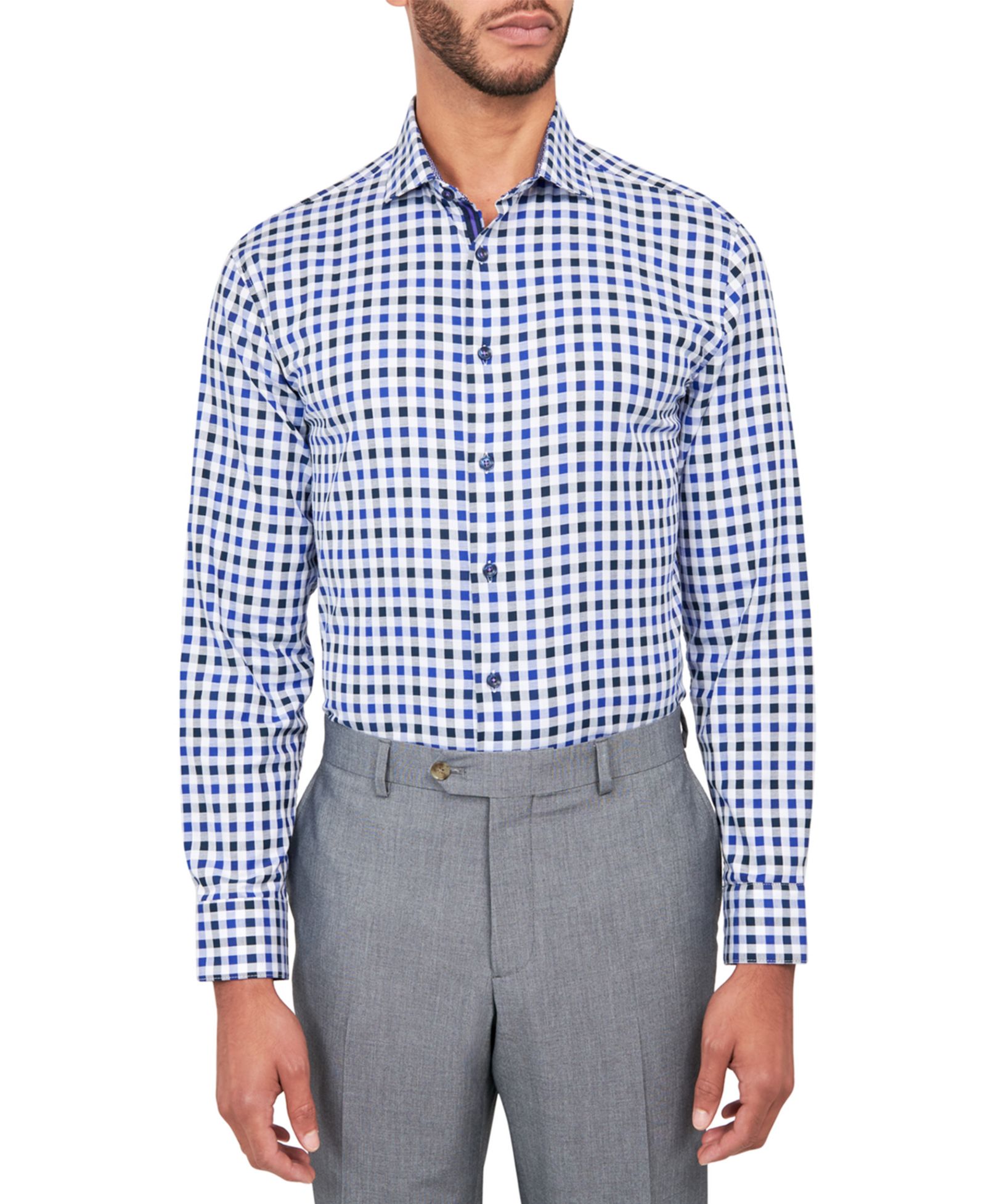 Мужская клетчатая рубашка Michelsons of London Twill Check