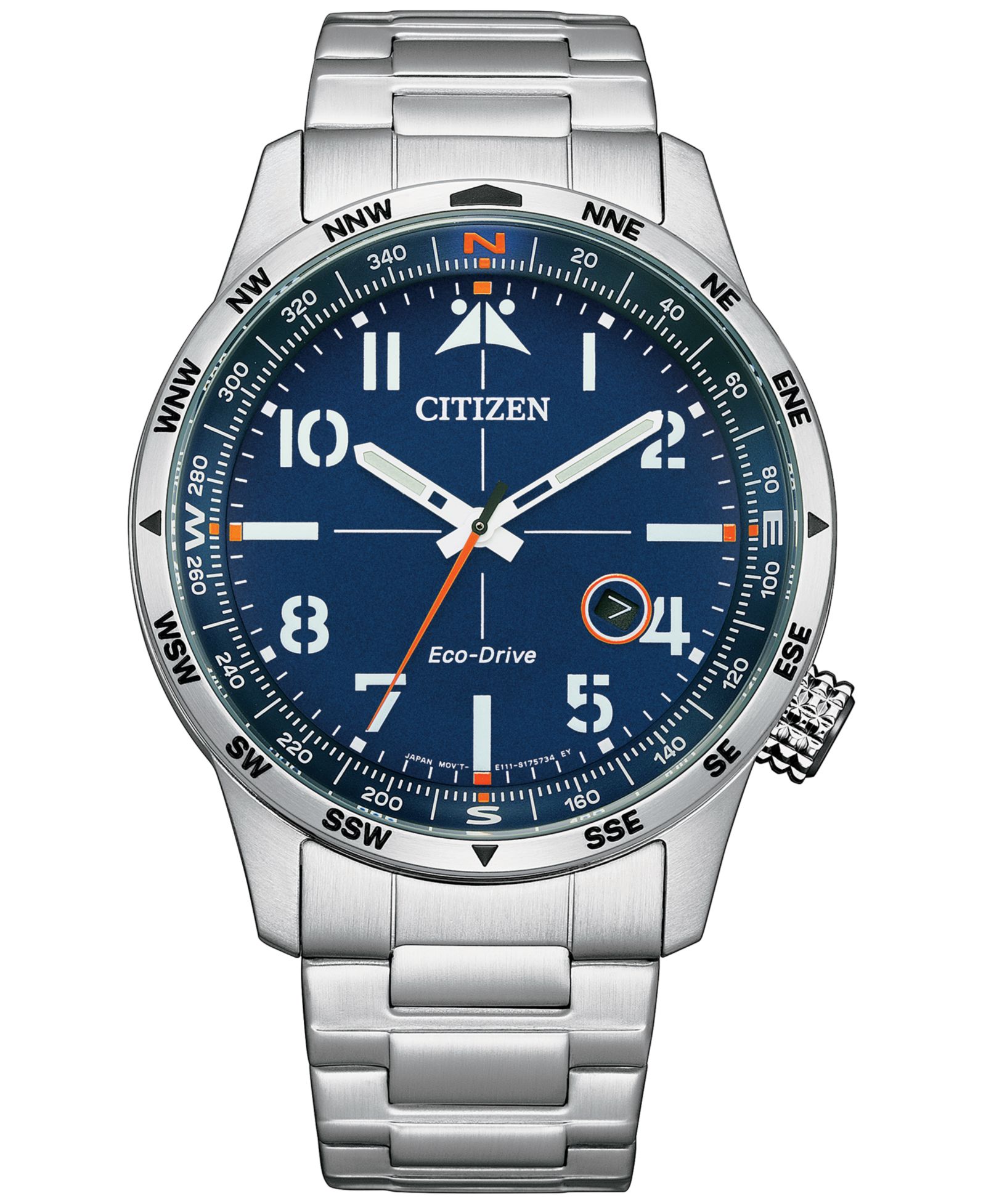 Мужские часы Citizen Eco-Drive Weekender Stainless Steel Bracelet 43mm