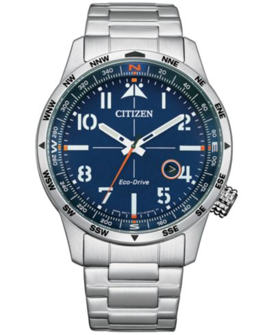 Мужские часы Citizen Eco-Drive Weekender Stainless Steel Bracelet 43mm