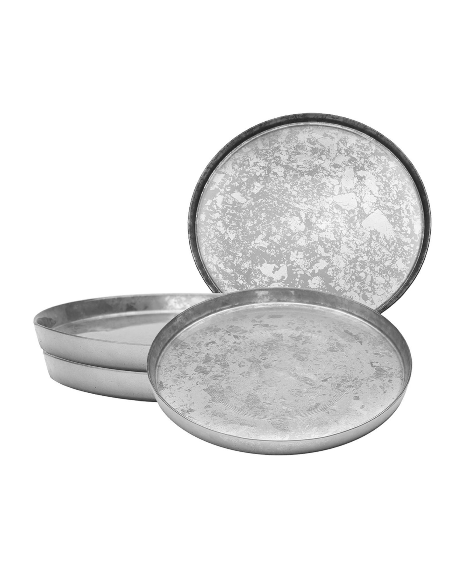 Набор обеденных тарелок Classic Touch 11" Silver Glitter, 4 шт