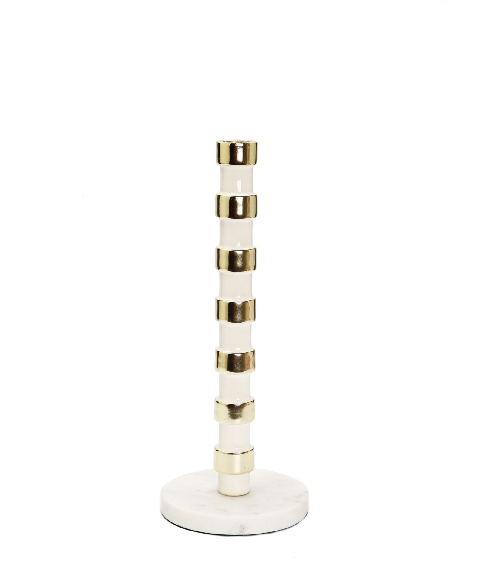 Подсвечник Classic Touch Gold-Tone на мраморном основании, 12" H