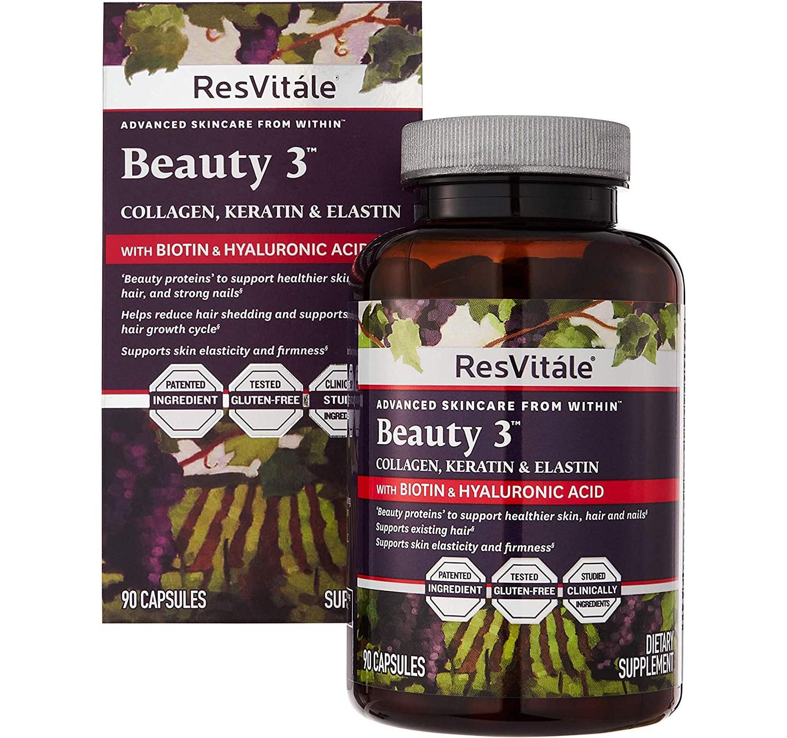 Улучшенный уход за кожей ResVitale Advanced Skincare Beauty 3, 90 капсул