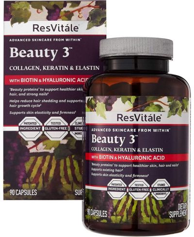 Улучшенный уход за кожей ResVitale Advanced Skincare Beauty 3, 90 капсул