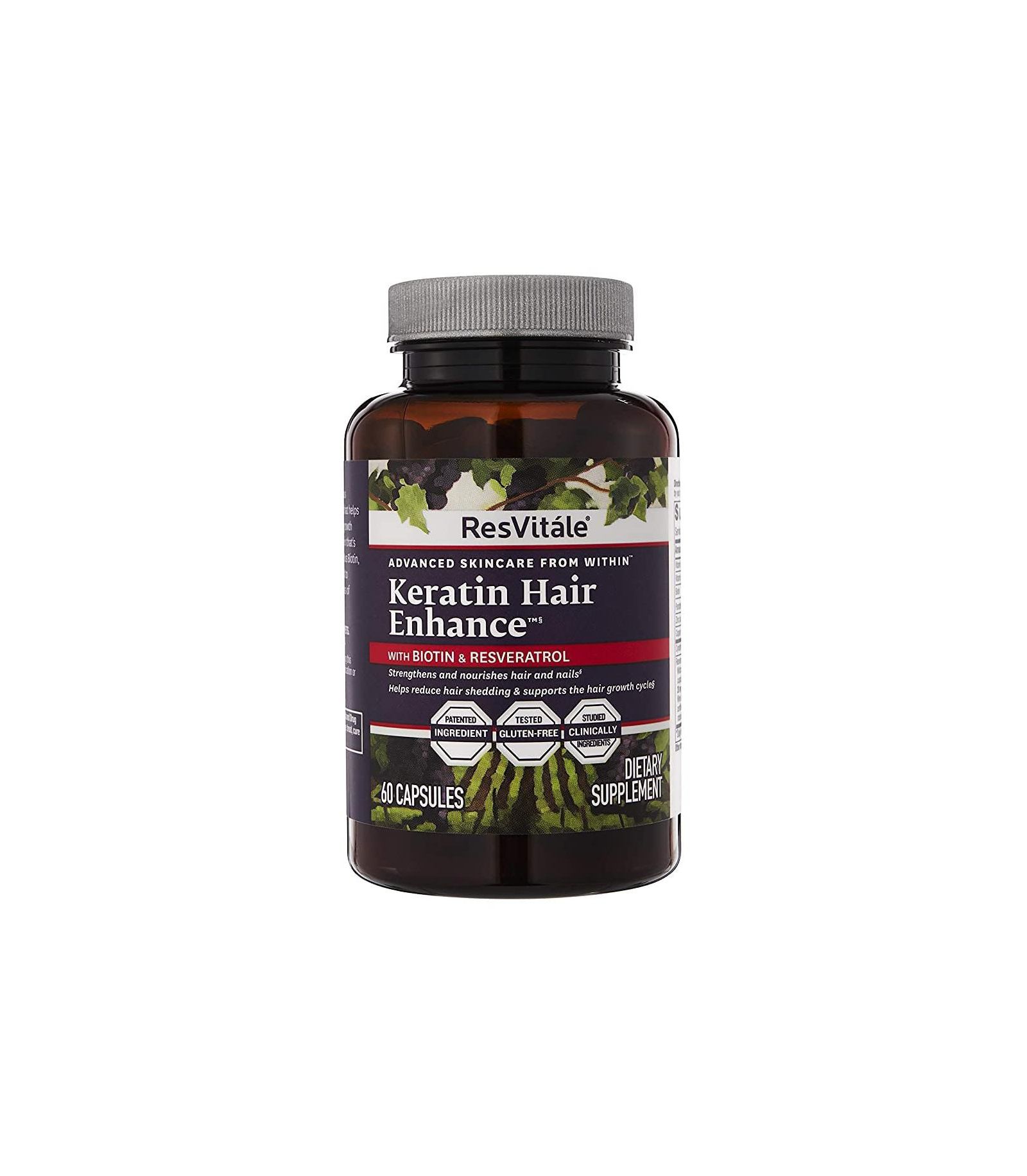 ResVitale Keratin Hair Enhance с Biotin и Resveratrol, 60 капсул
