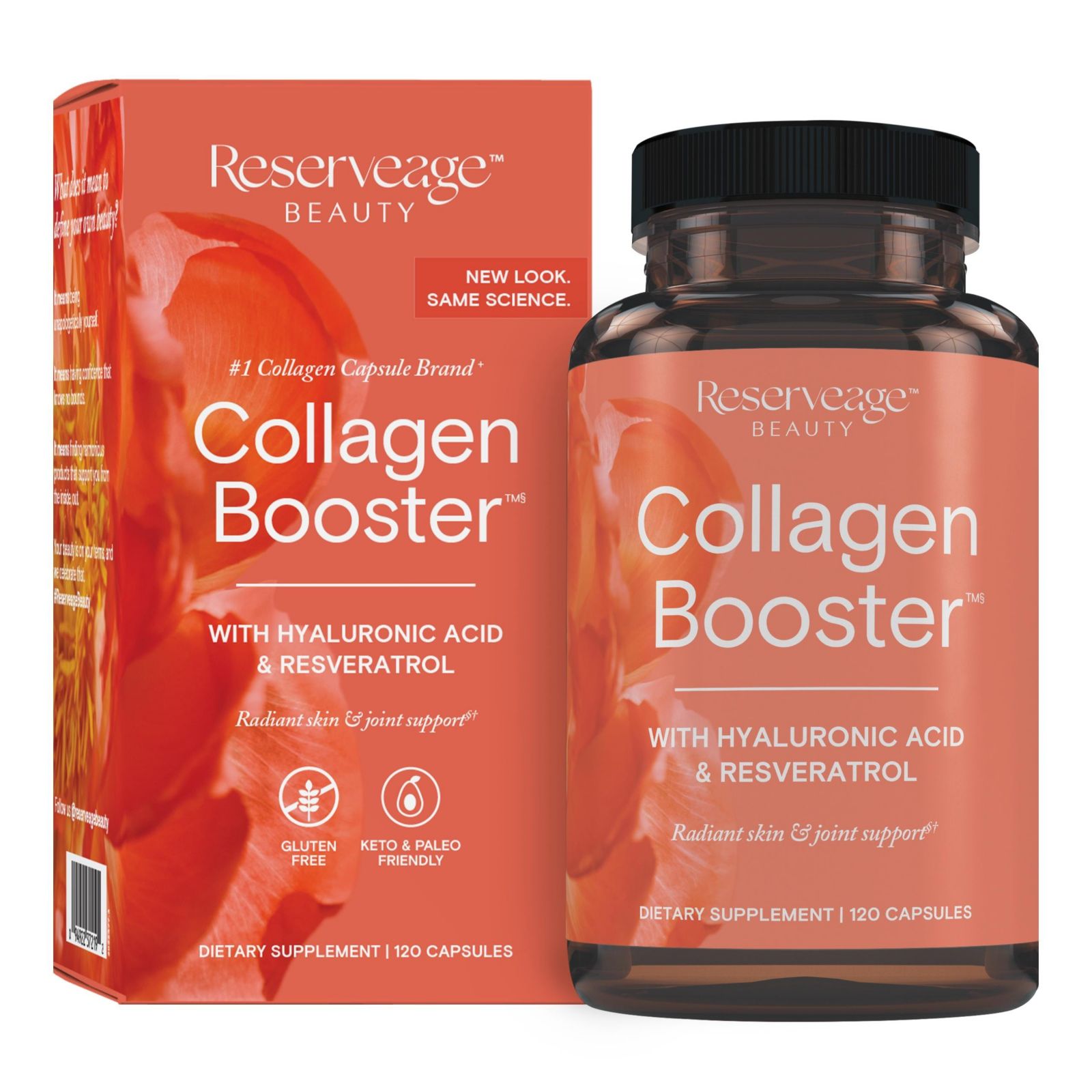 Добавка Reserveage Collagen Booster для кожи и суставов, 120 капсул