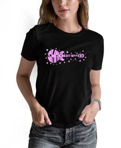 LA Pop Art Women's Shake It Off Word Art Short Sleeve T-shirt