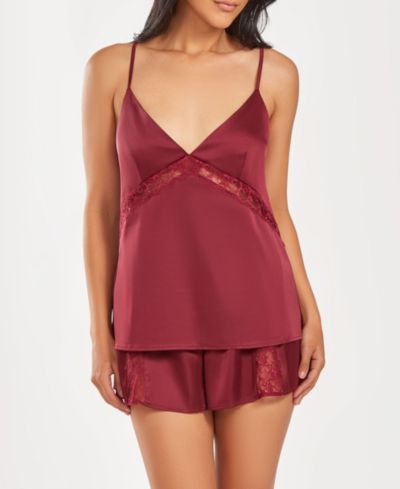 Женский комплект из 2 предметов iCollection Silky Camisole and Shorts с кружевом