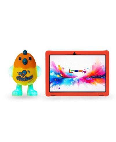 Планшет LINSAY 10.1" Super Bundle Kids Octa Core 256GB with Red Defender Case and Smart Chicken Toy Lights and Music Android 15