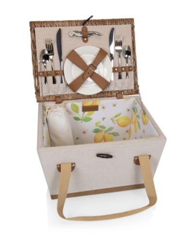 Корзина для пикника Lemongrove Bees Lemons, набор из 11 предметов