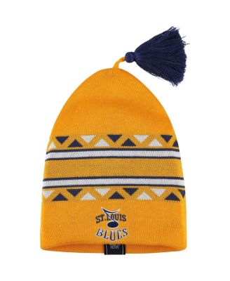 adidas Мужская вязаная шапка St. Louis Blues Reverse Retro с кисточкой, золотая