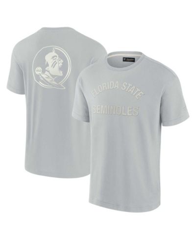 Fanatics Signature Мужская и женская супермягкая футболка с коротким рукавом Florida State Seminoles Gray