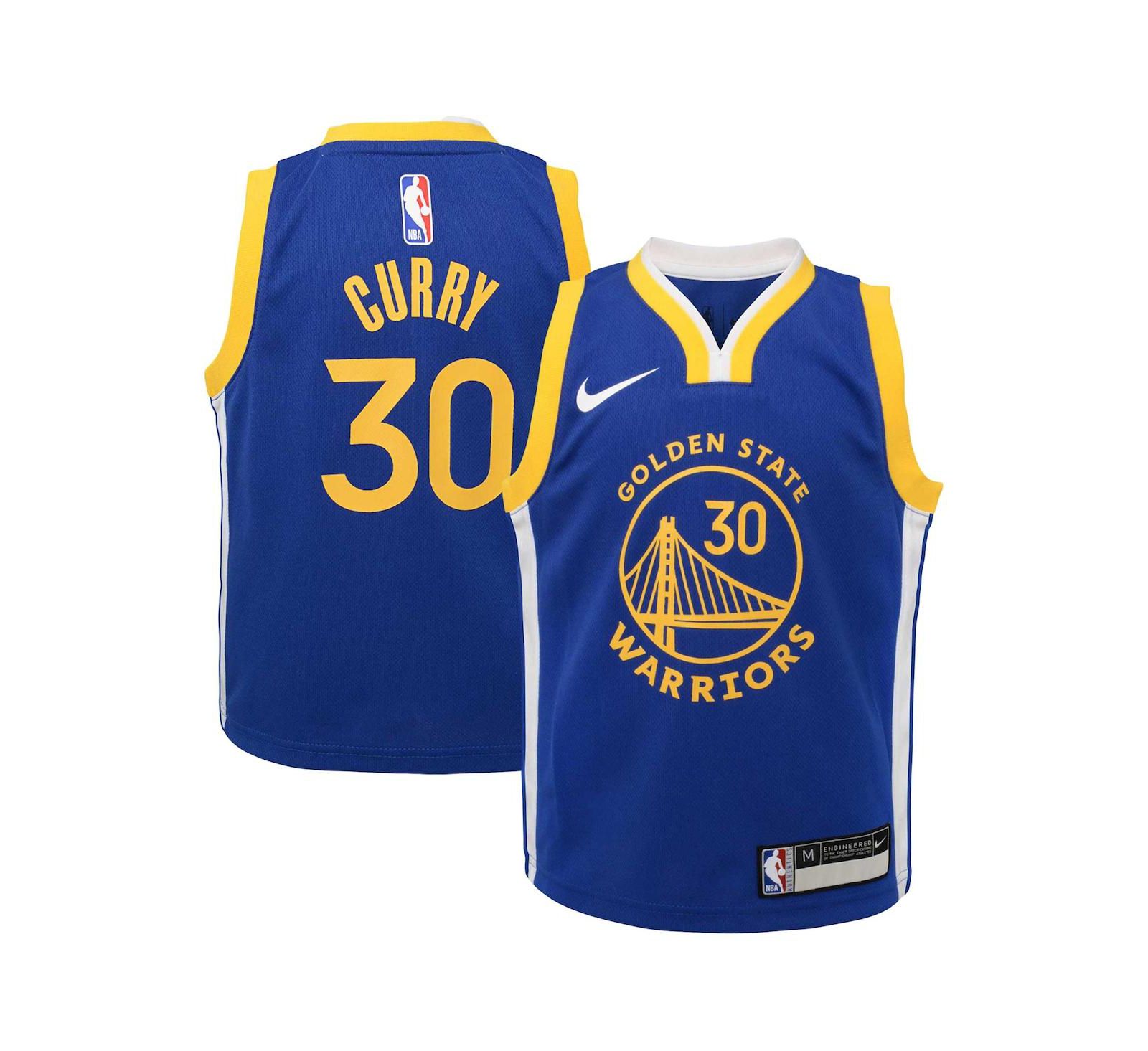 Nike Stephen Curry Royal Golden State Warriors Dri-FIT Swingman Player Jersey - Icon Edition для детей и подростков