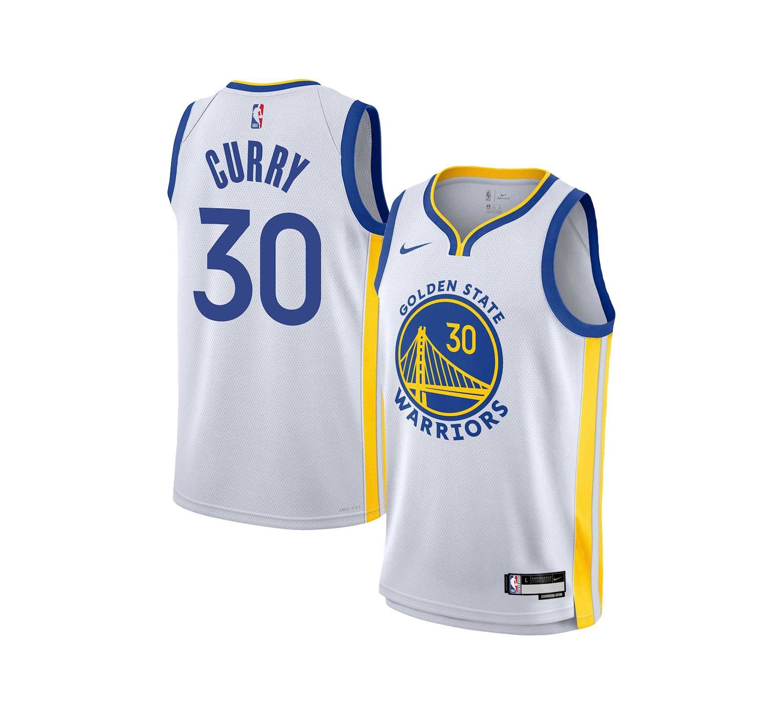 Детская джерси Nike Stephen Curry White Golden State Warriors Performance Swingman - Association Edition
