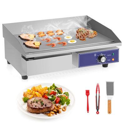 Costway 22'' Commercial Electric Griddle 110V 2000W Flat Top Countertop Grill 122 -572