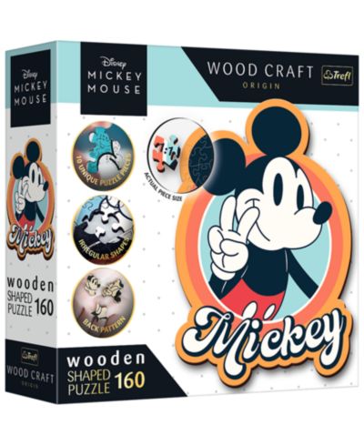 Деревянный пазл Trefl Disney's Mickey Mouse, 160 Piece