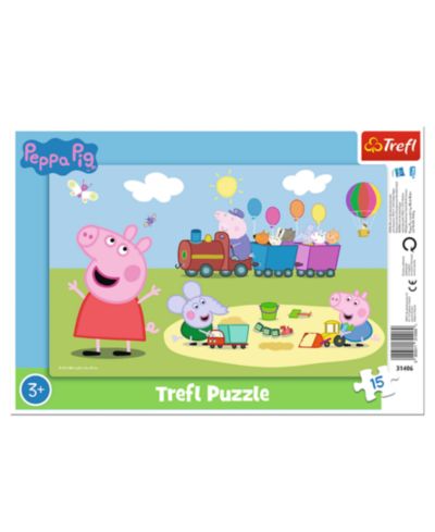 Trefl Peppa Pig's Happy Train 15-Piece Puzzle, Ages 3+