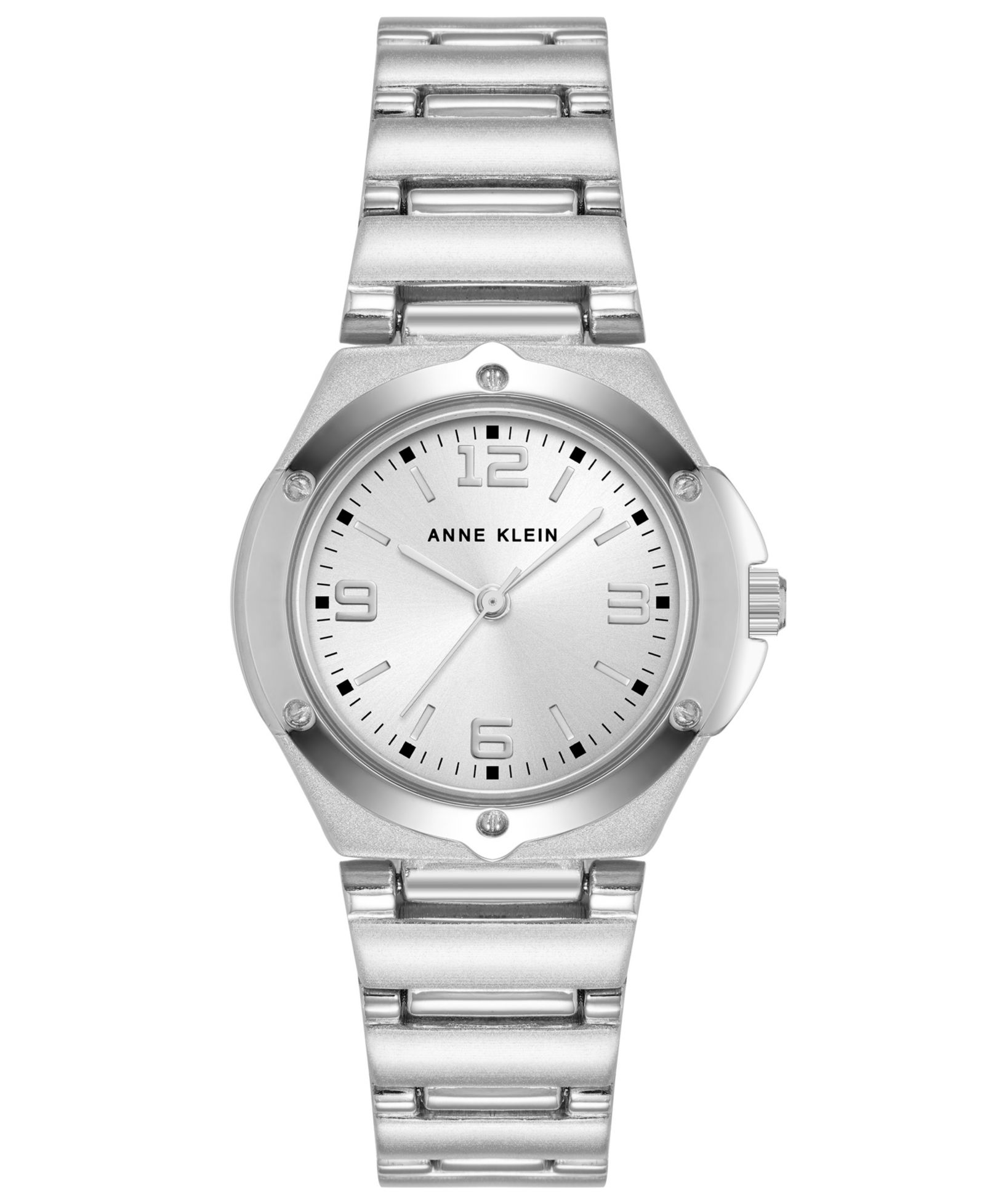 Anne Klein Женские кварцевые часы на браслете из сплава, серебристого цвета, 29mm