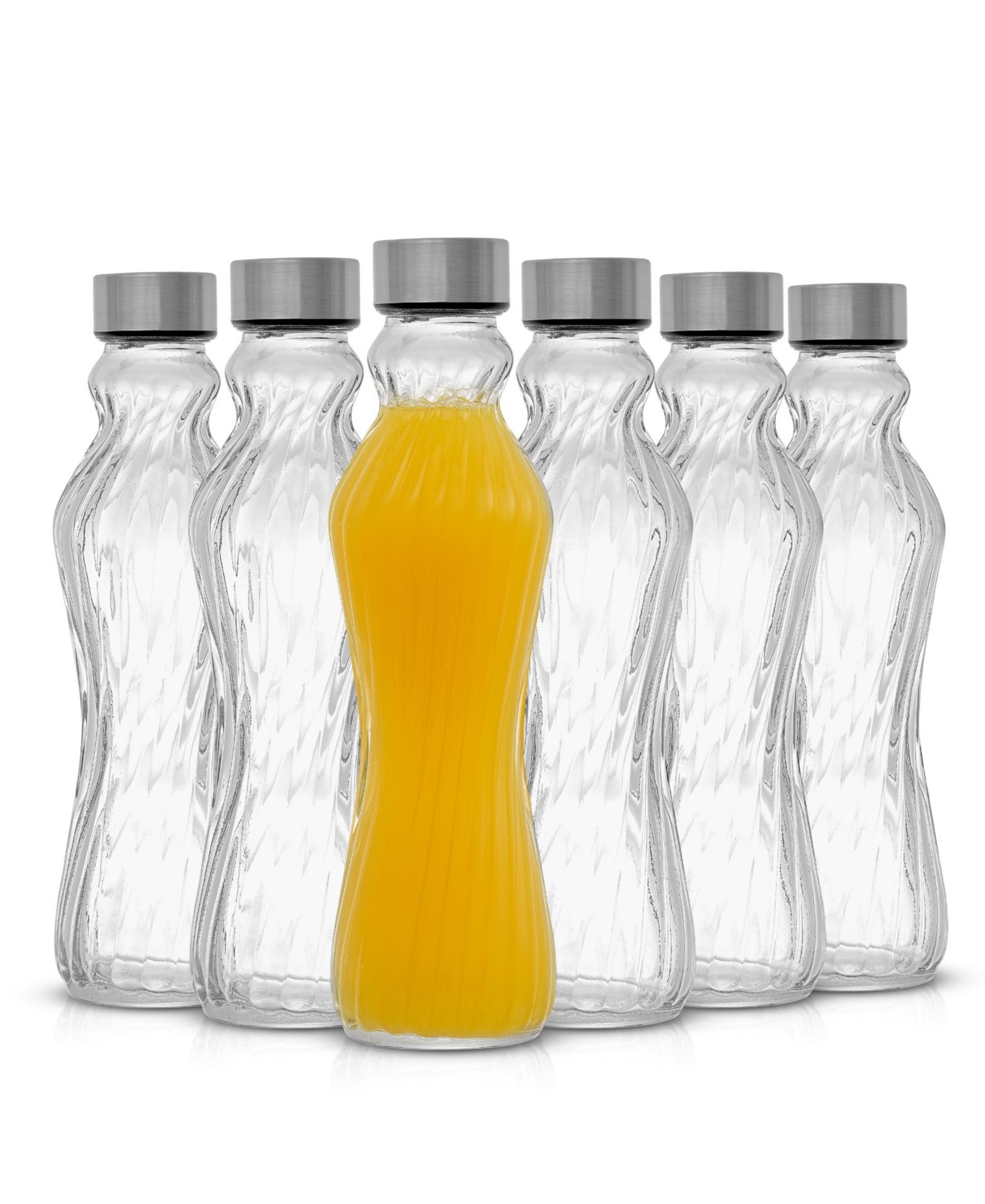 Набор стеклянных бутылок JoyJolt, 16 oz, 6 шт.