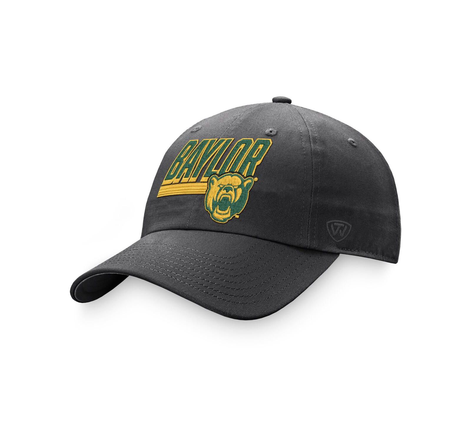 Men's Top of the World Charcoal Baylor Bears Slice Adjustable Hat