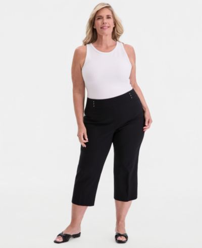 JM Collection Брюки-капри Plus Size с утяжкой живота