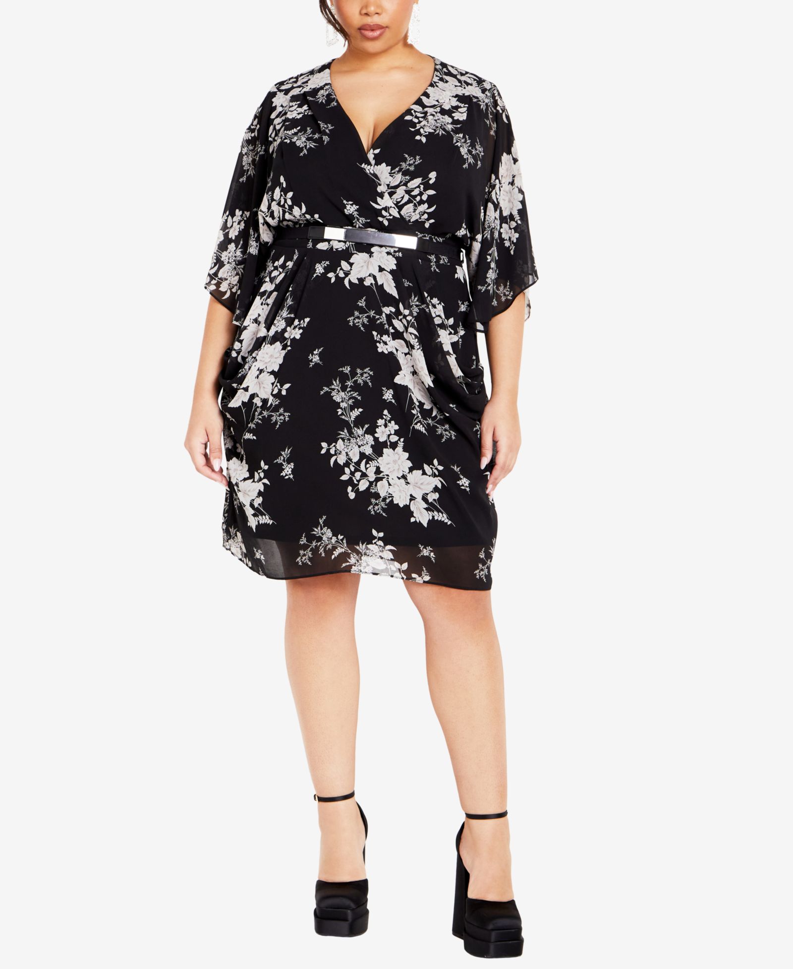 Женское мини-платье CITY CHIC Plus Size Bouquet