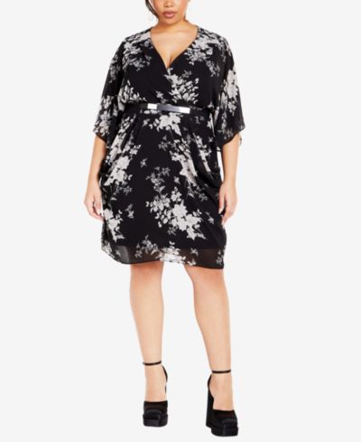 Женское мини-платье CITY CHIC Plus Size Bouquet