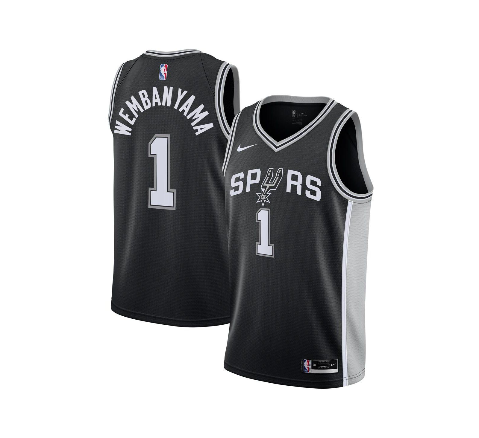 Детская джерси Nike Victor Wembanyama Black San Antonio Spurs Swingman - Icon Edition