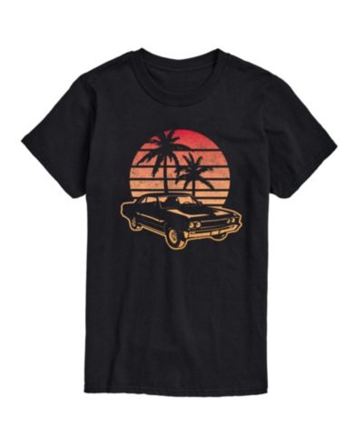 AIRWAVES Men's Sunset Car Short Sleeve T-shirt