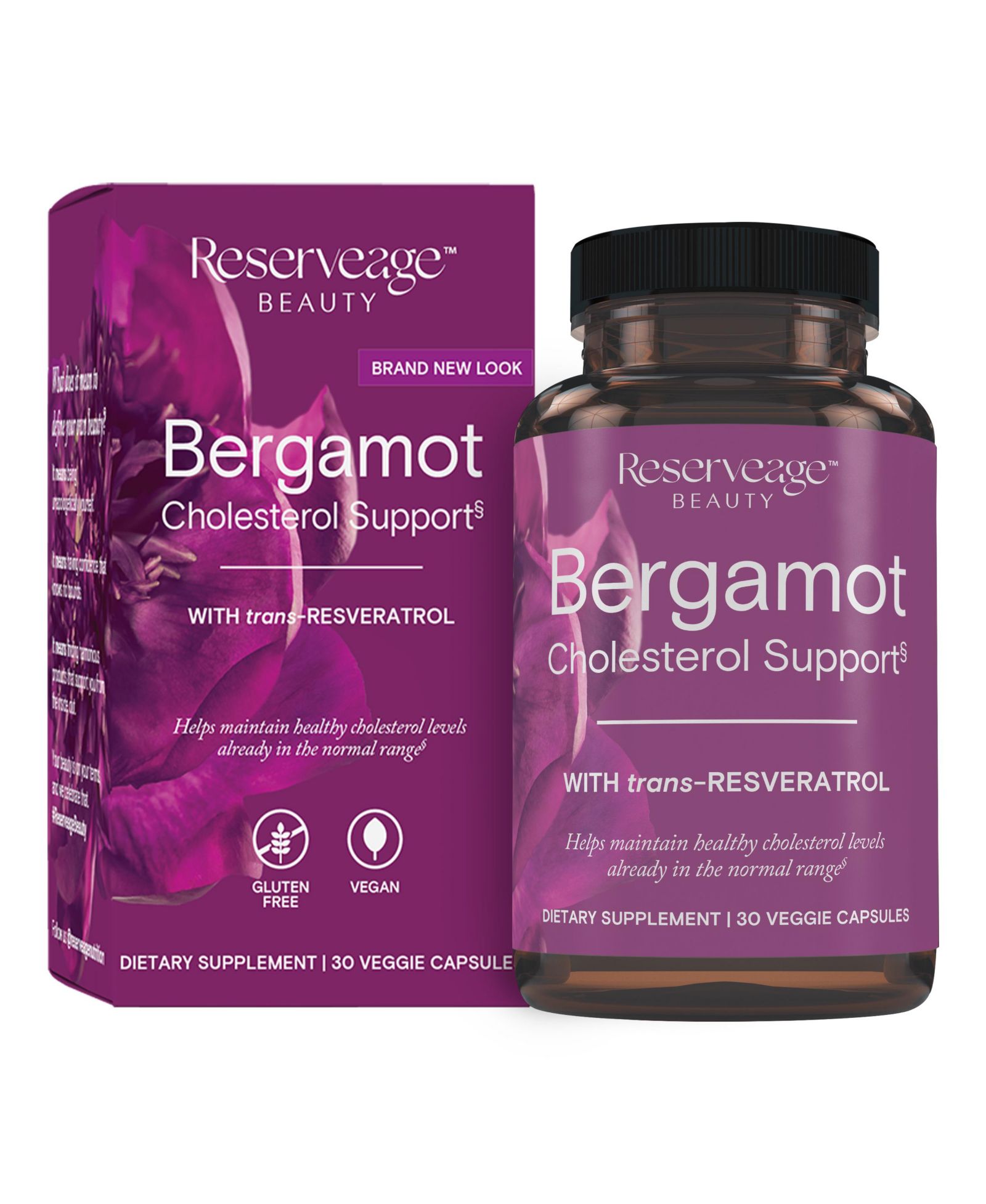 Биодобавка Reserveage Bergamot Cholesterol Support, 30 капсул