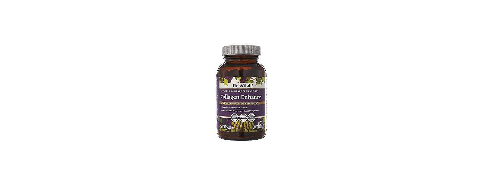 Биодобавка ResVitale Hydrolyzed Collagen Booster с гиалуроновой кислотой, 60 вегетарианских капсул