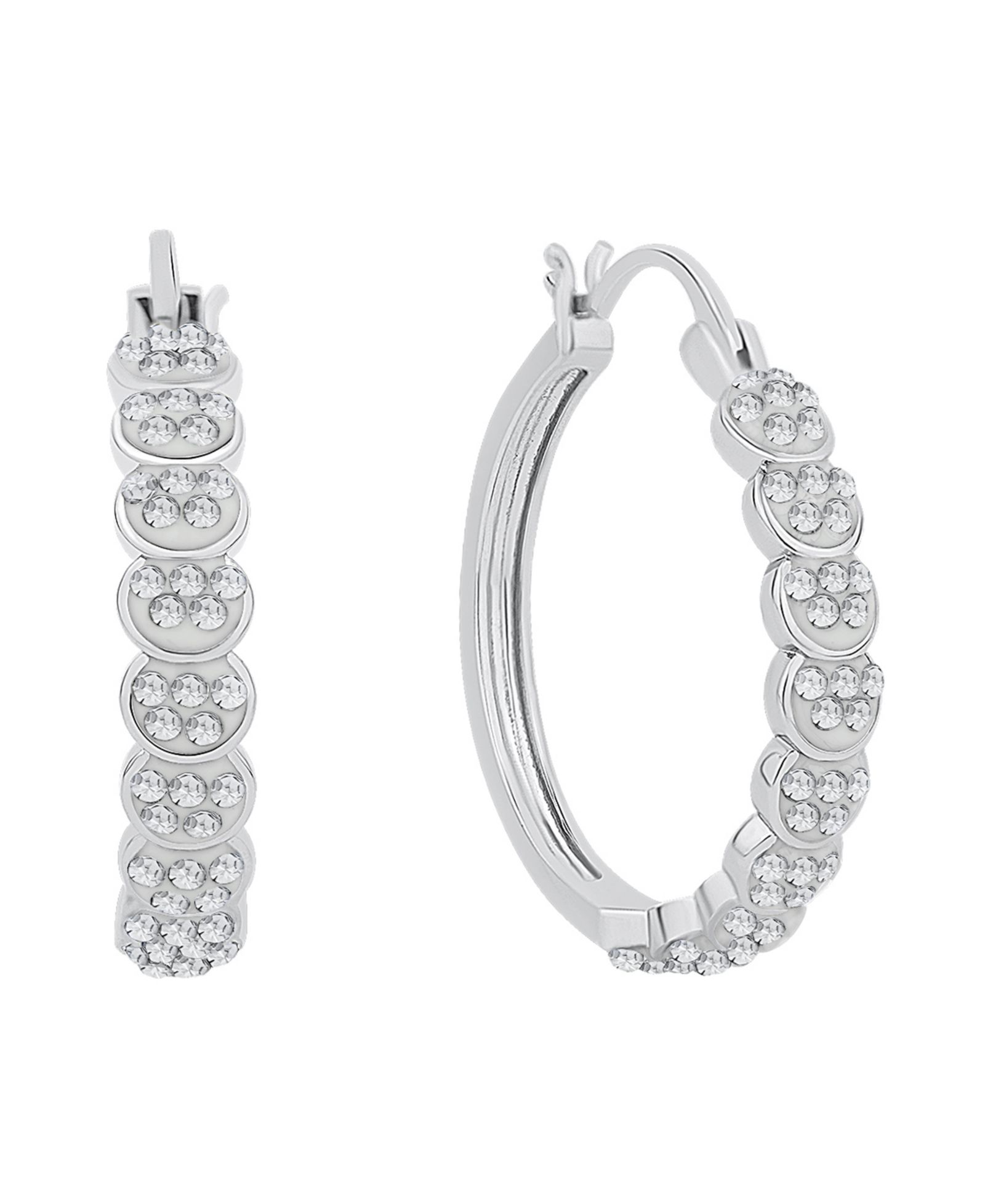 And Now This Серьги-кольца с кристаллами Crystal Circle Hoop