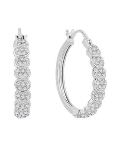And Now This Серьги-кольца с кристаллами Crystal Circle Hoop