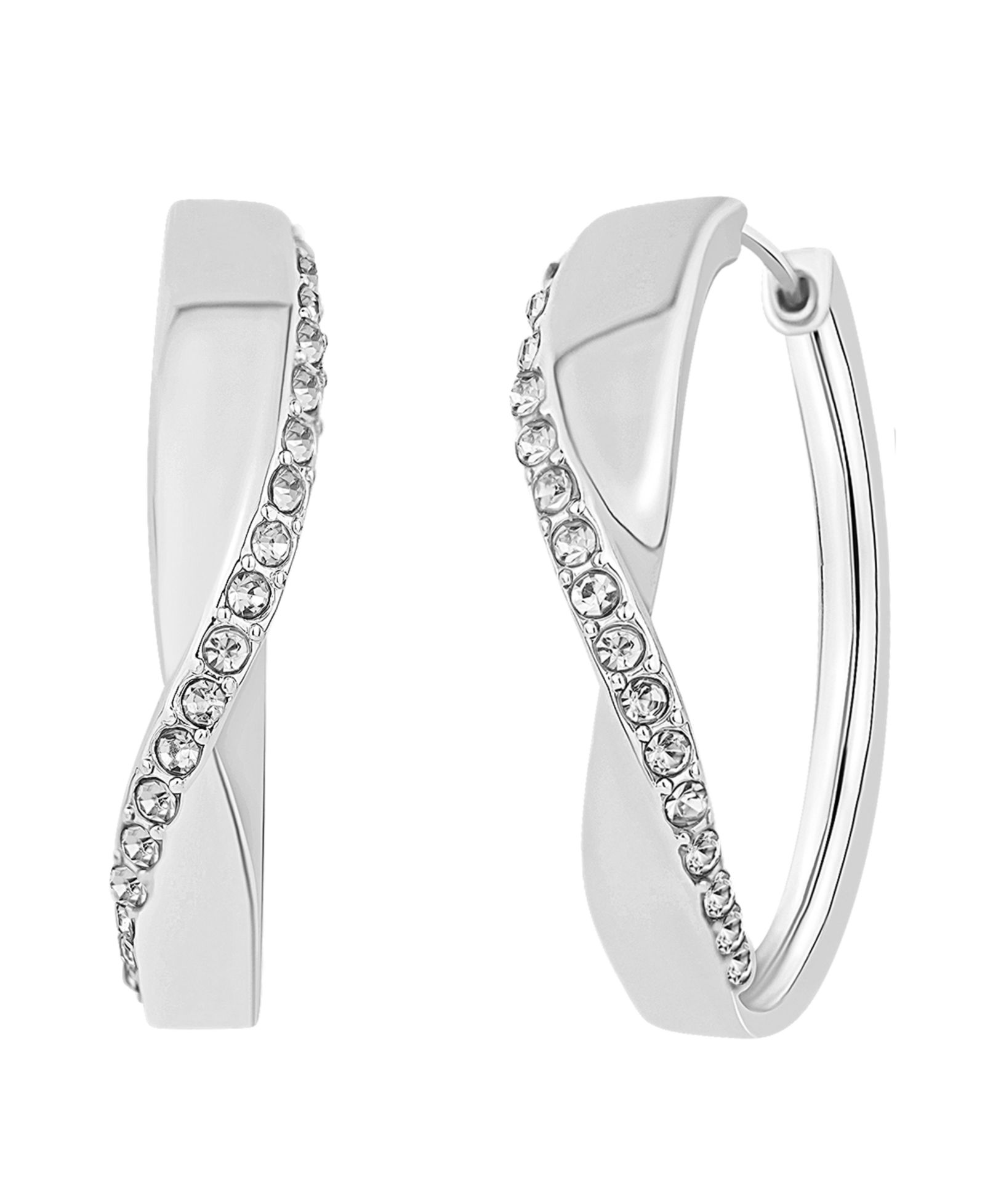 Серьги-кольца And Now This Crystal Twist Hoop
