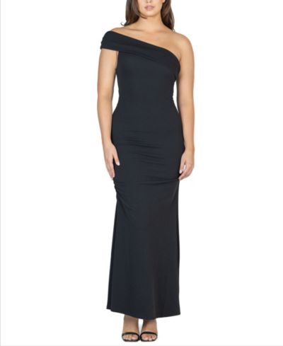 Женское платье 24seven Comfort Apparel Party One Shoulder Rouched Maxi