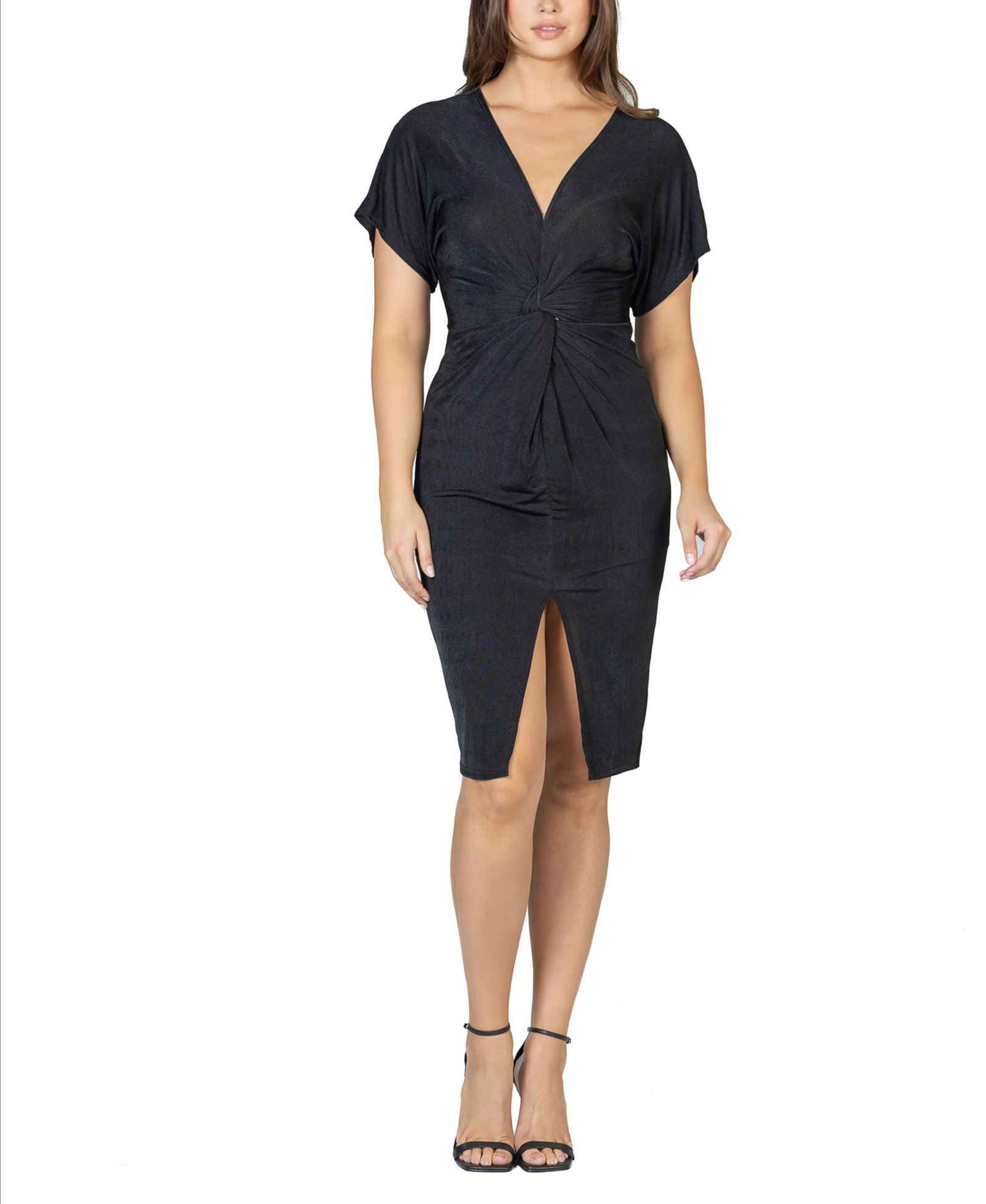 Женская рубашка с V-образным вырезом 24seven Comfort Apparel Short Sleeve Twist Front