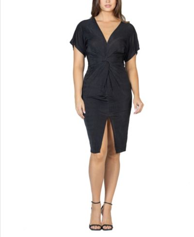 Женская рубашка с V-образным вырезом 24seven Comfort Apparel Short Sleeve Twist Front