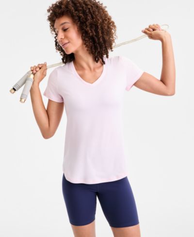 ID Ideology Women's Essentials V-Neck T-Shirt, Pack of 3, Created for Macy's