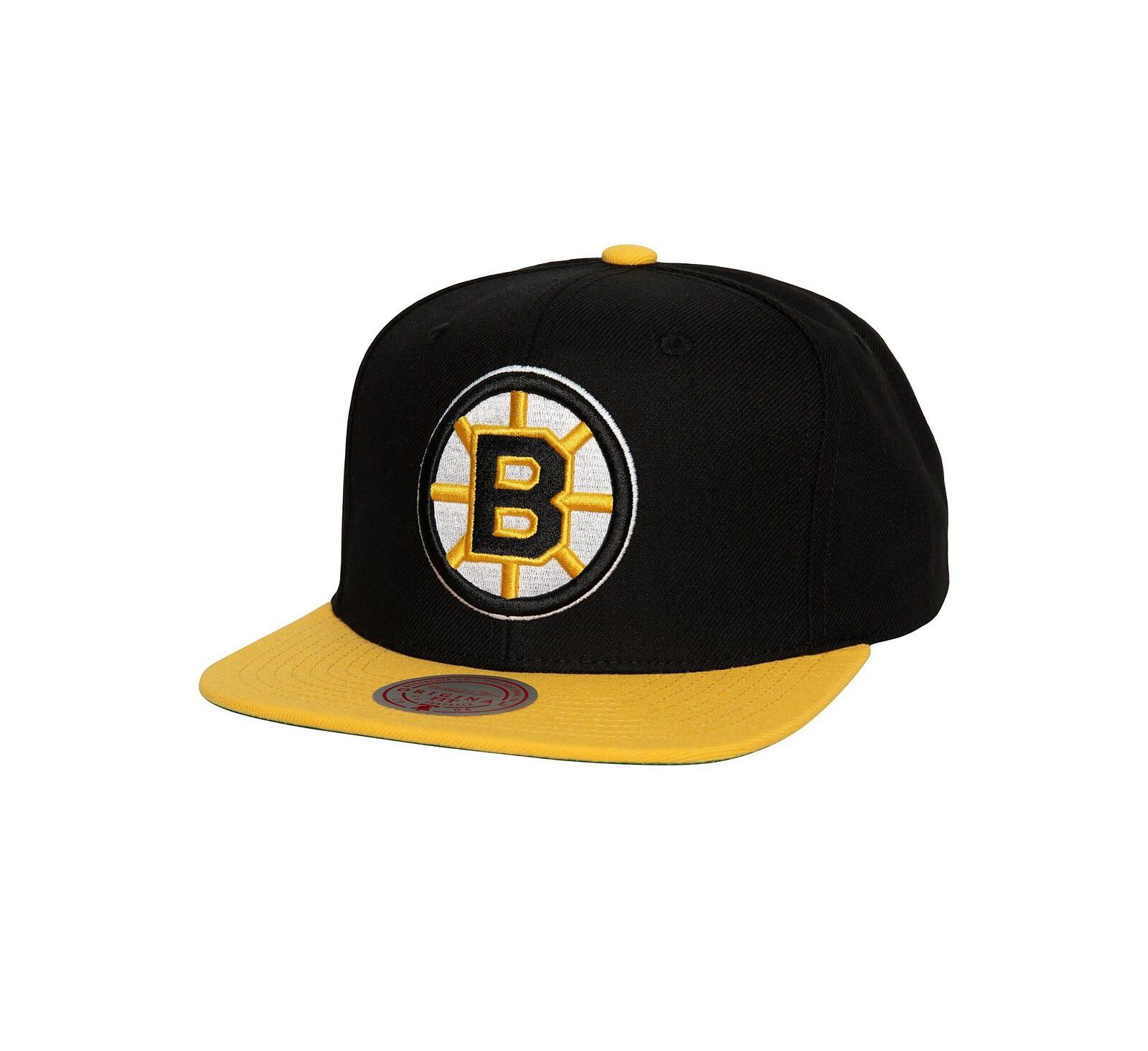 Men's Mitchell & Ness Black Boston Bruins Core Team Ground 2.0 Snapback Hat