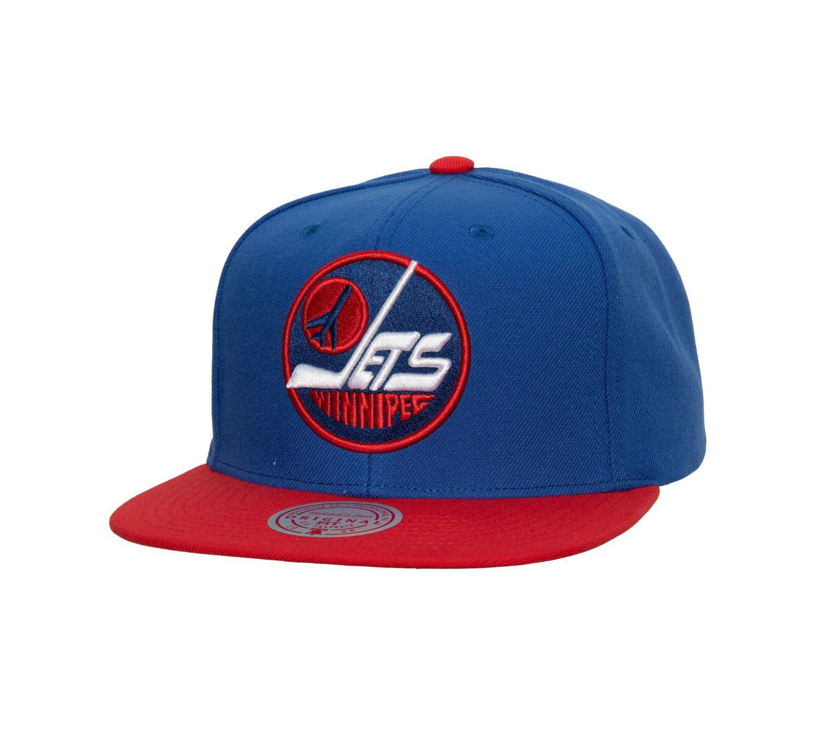 Men's Mitchell & Ness Blue Winnipeg Jets Core Team Ground 2.0 Snapback Hat