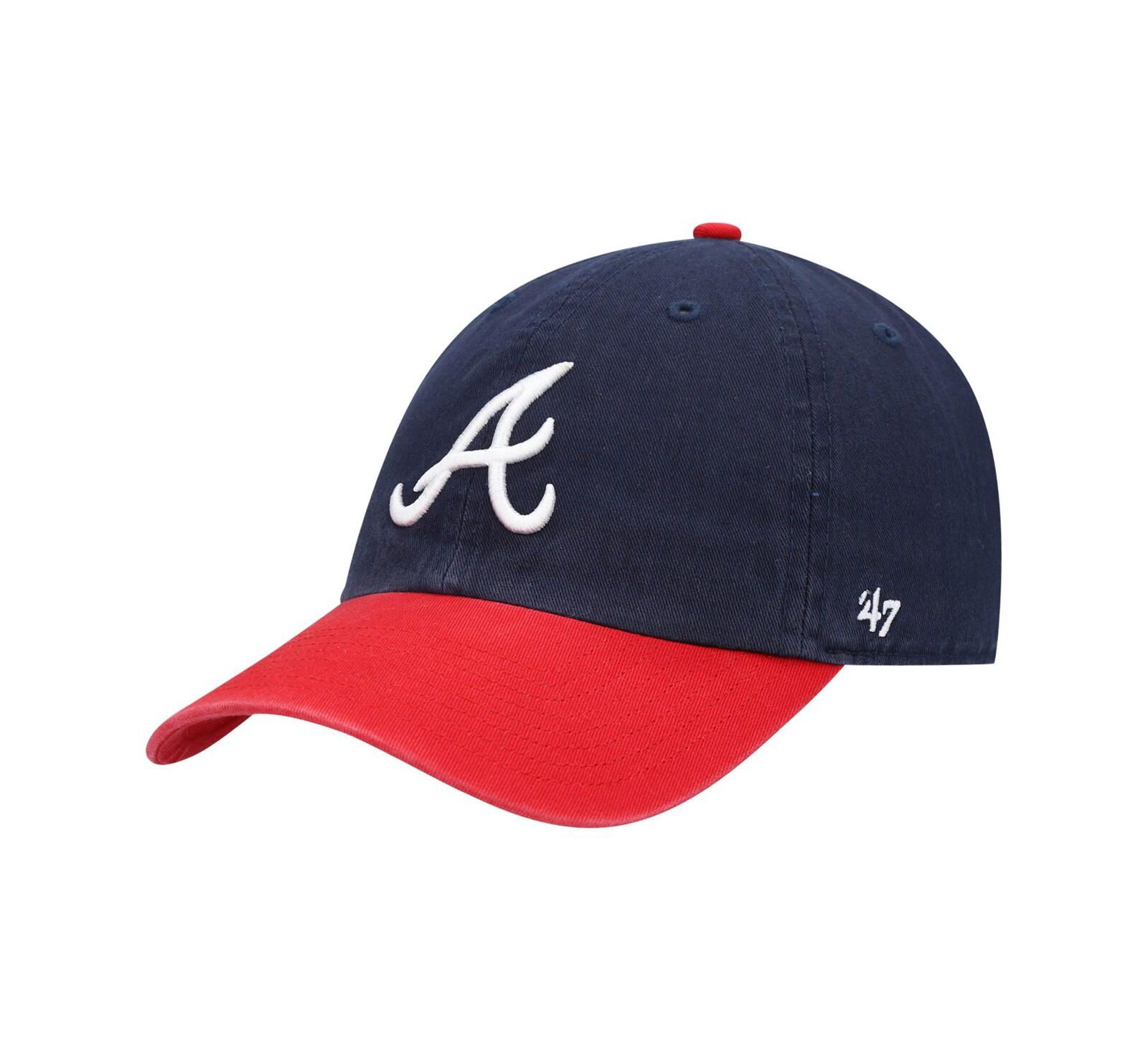 Men's '47 Brand Navy Atlanta Braves Clean Up Adjustable Hat