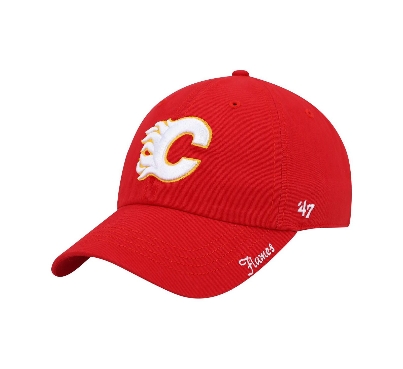 '47 Brand Женская бейсболка Calgary Flames Team Miata Clean Up Adjustable, Red