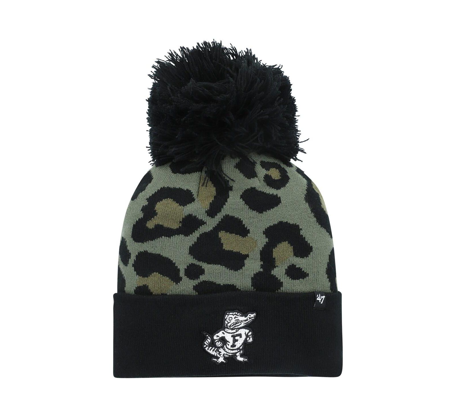 Женская вязаная шапка '47 Brand Hunter Green Florida Gators Bagheera с помпоном