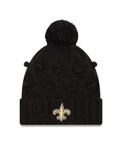 New Era Женская вязаная шапка с помпоном New Orleans Saints, цвет Black