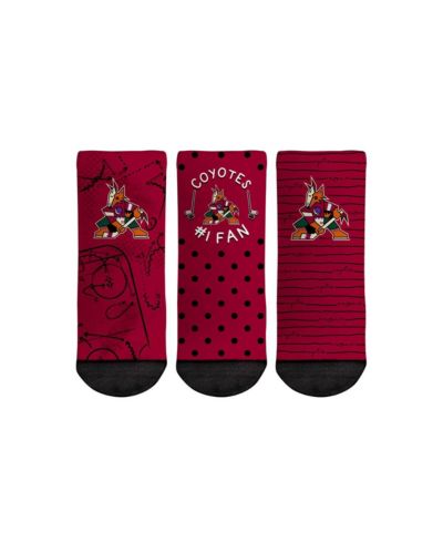 Набор из 3 пар хлопковых носков Rock 'Em для малышей (мальчиков и девочек) Arizona Coyotes #1 Fan